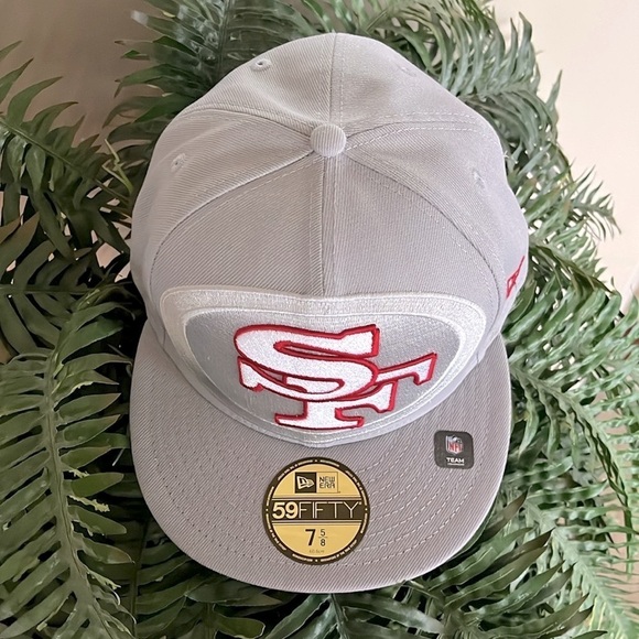 Brand New NEW ERA San Francisco 49ers Light Gray Hat Embroidered Logo Hat NFL - Picture 7 of 15